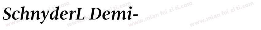 SchnyderL Demi字体转换